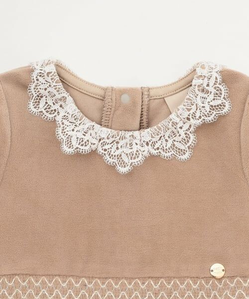 petit main / プティマイン ミニ丈・ひざ丈ワンピース | ベロアレースワンピース | 詳細7