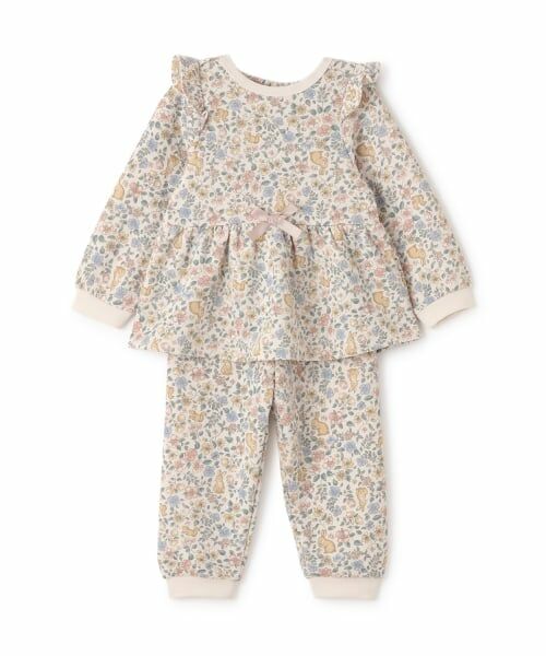 petit main / プティマイン ルームウェア | GIRLSキルティングパジャマ（アイボリー）