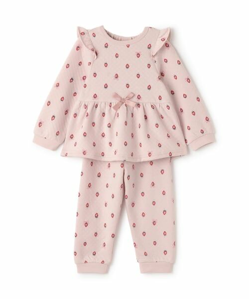 petit main / プティマイン ルームウェア | GIRLSキルティングパジャマ（ライト ピンク）