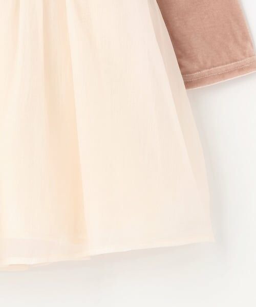 petit main / プティマイン ミニ丈・ひざ丈ワンピース | パフ袖シフォンワンピース | 詳細12