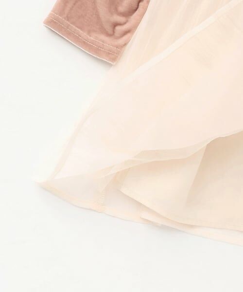 petit main / プティマイン ミニ丈・ひざ丈ワンピース | パフ袖シフォンワンピース | 詳細13