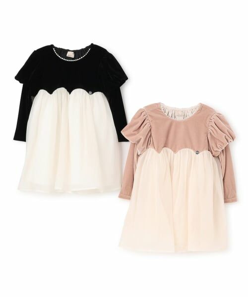 petit main / プティマイン ミニ丈・ひざ丈ワンピース | パフ袖シフォンワンピース | 詳細15