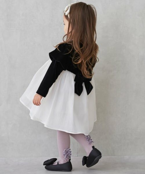 petit main / プティマイン ミニ丈・ひざ丈ワンピース | パフ袖シフォンワンピース | 詳細3