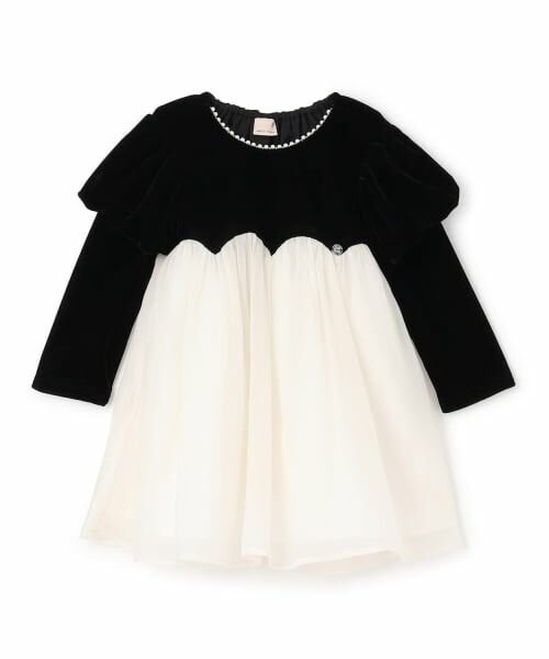 petit main / プティマイン ミニ丈・ひざ丈ワンピース | パフ袖シフォンワンピース | 詳細6