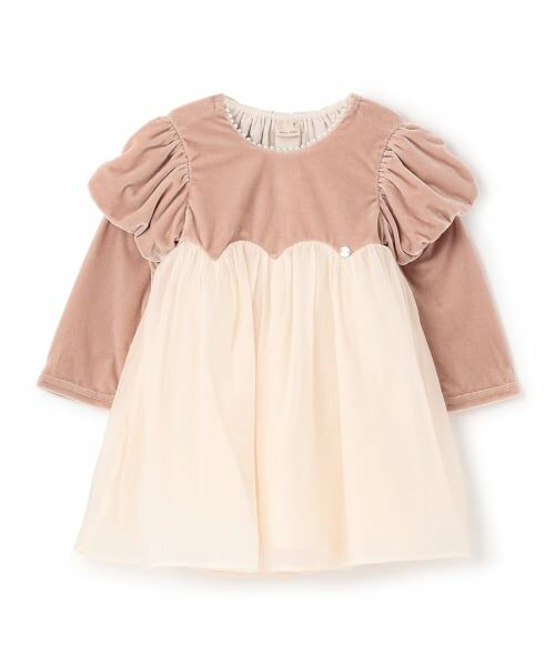 petit main / プティマイン ミニ丈・ひざ丈ワンピース | パフ袖シフォンワンピース | 詳細7