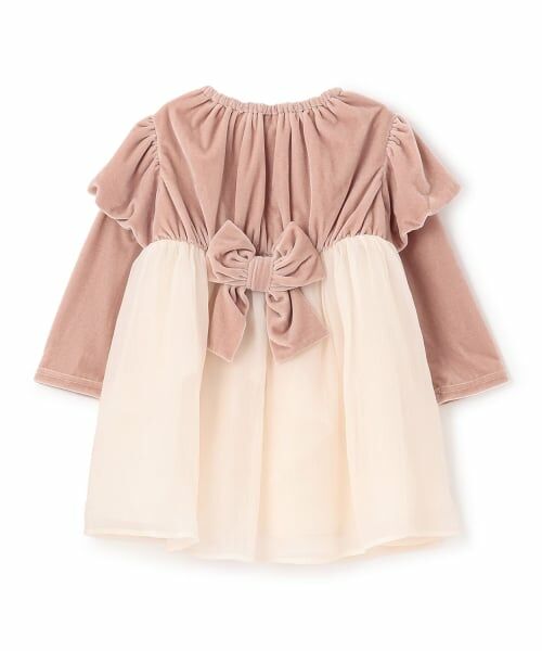 petit main / プティマイン ミニ丈・ひざ丈ワンピース | パフ袖シフォンワンピース | 詳細8