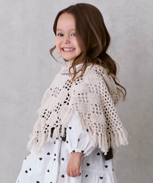 petit main / プティマイン カーディガン・ボレロ | クロシェポンチョ | 詳細1