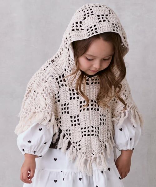 petit main / プティマイン カーディガン・ボレロ | クロシェポンチョ | 詳細2