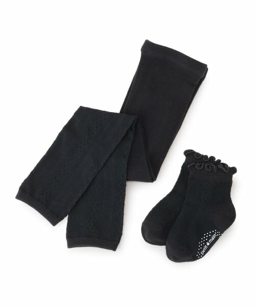 petit main / プティマイン ベビー・キッズウエア | レギンス＋ソックスセット（グレー）