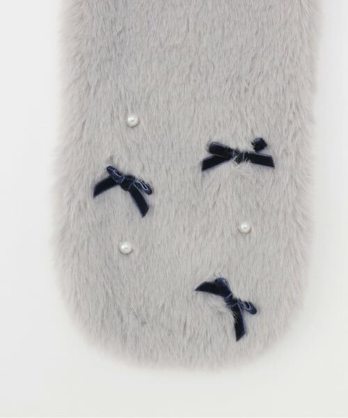 petit main / プティマイン マフラー・ショール・スヌード・ストール | パールリボンティペット | 詳細3