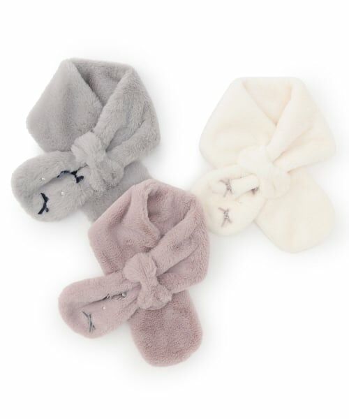 petit main / プティマイン マフラー・ショール・スヌード・ストール | パールリボンティペット | 詳細4