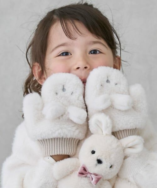 petit main / プティマイン 手袋 | ププテテミトン（アイボリー）