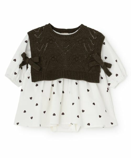 petit main / プティマイン ベビー・キッズウエア | 【リンク】ベストつきOPセットアップ | 詳細2