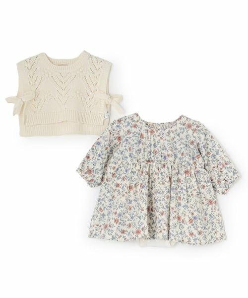 petit main / プティマイン ベビー・キッズウエア | 【リンク】ベストつきOPセットアップ | 詳細4