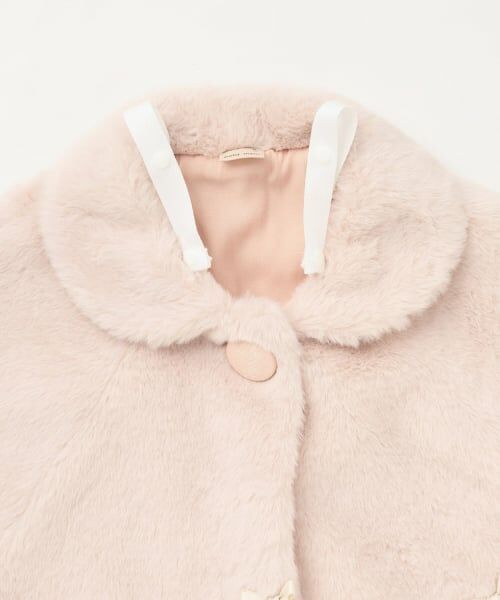 petit main / プティマイン ベビー・キッズウエア | 2WAY衿リボンファーケープ | 詳細6