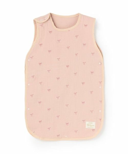 petit main / プティマイン ベビー・キッズウエア | 刺しゅう6重ガーゼスリーパー（ライト ピンク）