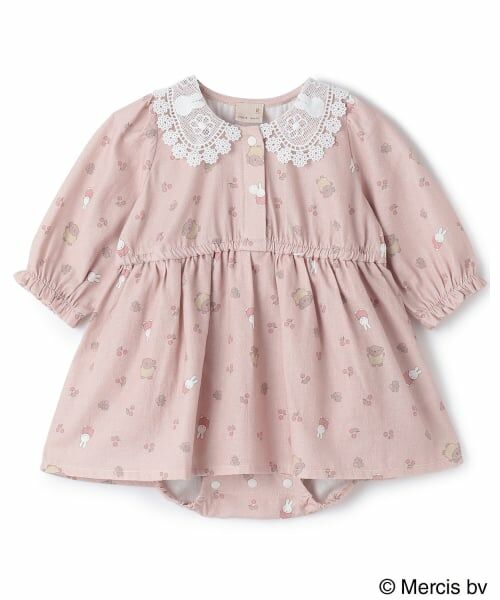 petit main / プティマイン ロンパース | 【dick bruna】総柄ロンパース（ピンク）