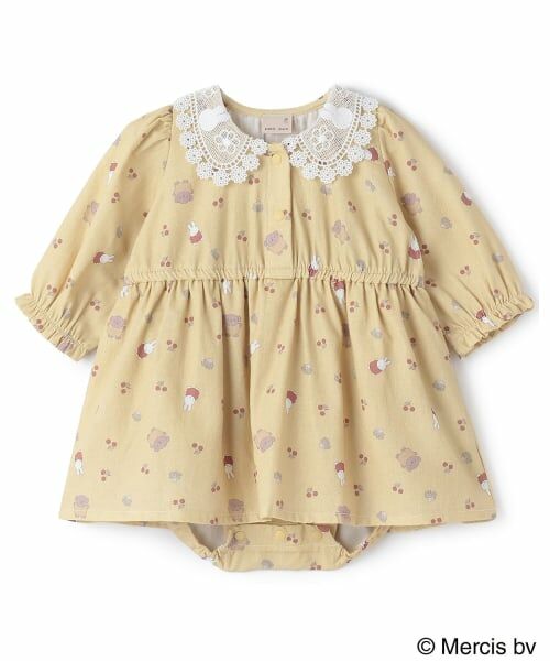 petit main / プティマイン ロンパース | 【dick bruna】総柄ロンパース（黄）