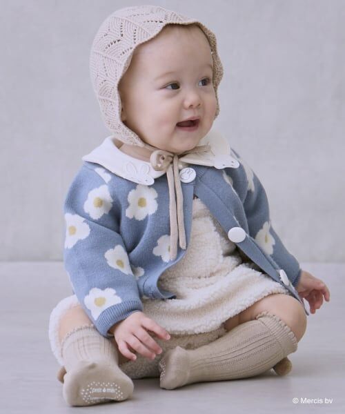 petit main / プティマイン ベビー・キッズウエア | 【dick bruna】花柄ニットカーディガン | 詳細3