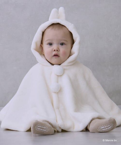 petit main / プティマイン ベビー・キッズウエア | 【dick bruna】耳つきケープ（オフ ホワイト）