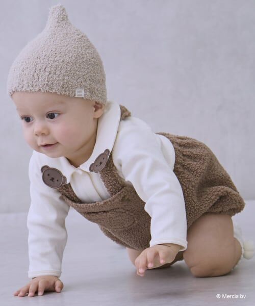 petit main / プティマイン ベビー・キッズウエア | 【dick bruna】衿付きロンパース＋ボアサロペセット | 詳細1