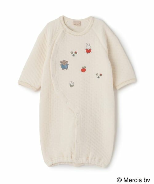 petit main / プティマイン ロンパース | 【dick bruna】モチーフ刺しゅう2WAYオール（オフ ホワイト）