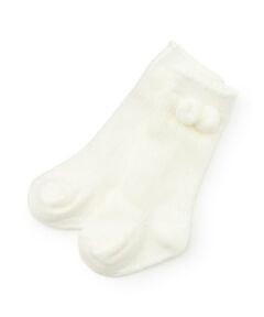 petit main / プティマイン ベビー・キッズウエア | ぽんぽんつきハイソックス