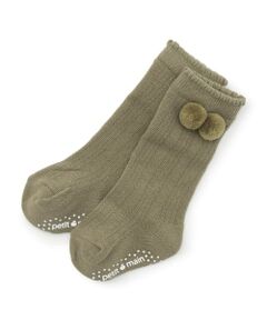 petit main / プティマイン ベビー・キッズウエア | ぽんぽんつきハイソックス