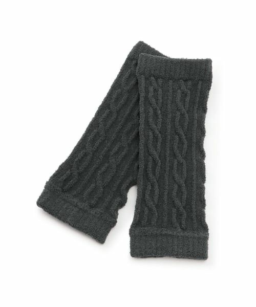 petit main / プティマイン ベビー・キッズウエア | もこもこケーブルレッグウォーマー（チャコール）