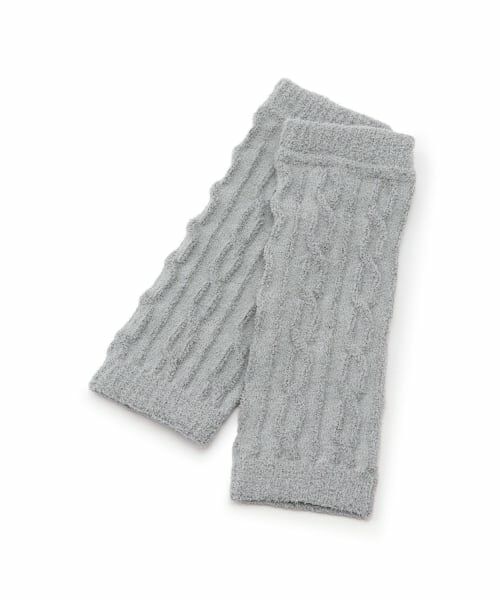 petit main / プティマイン ベビー・キッズウエア | もこもこケーブルレッグウォーマー（トップ グレー）