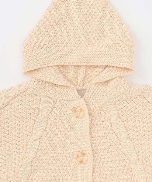 petit main / プティマイン ベビー・キッズウエア | ニットケープ | 詳細13