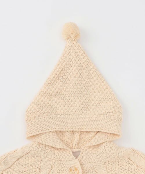 petit main / プティマイン ベビー・キッズウエア | ニットケープ | 詳細14