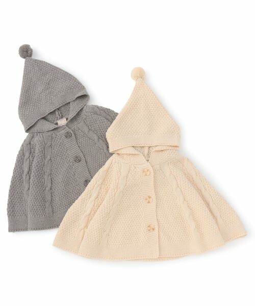 petit main / プティマイン ベビー・キッズウエア | ニットケープ | 詳細18