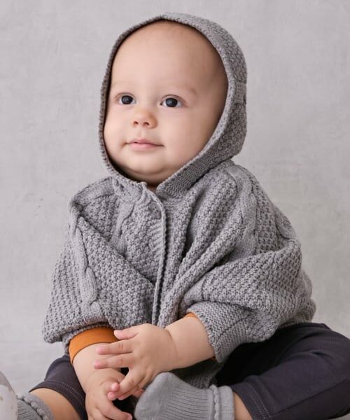 petit main / プティマイン ベビー・キッズウエア | ニットケープ | 詳細3