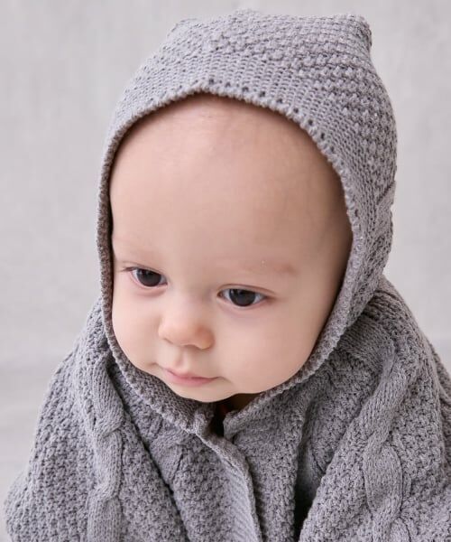 petit main / プティマイン ベビー・キッズウエア | ニットケープ | 詳細4