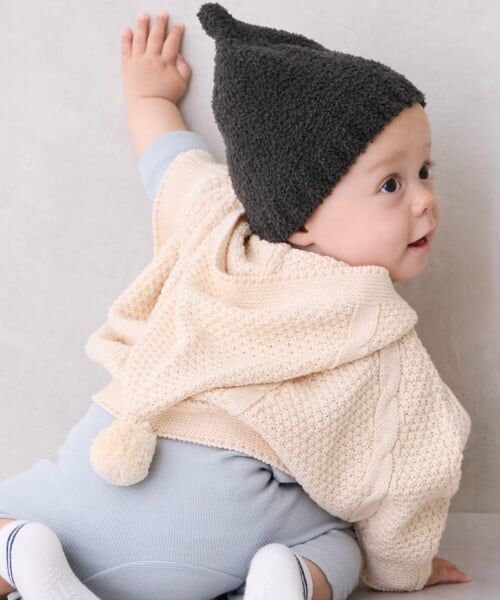 petit main / プティマイン ベビー・キッズウエア | ニットケープ | 詳細7