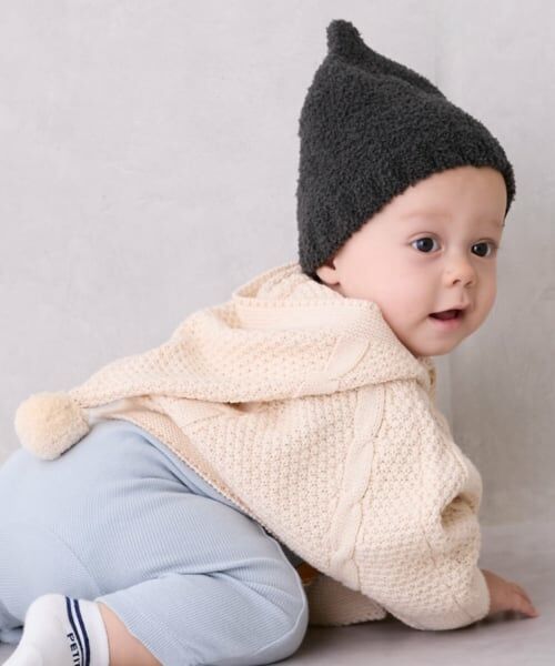 petit main / プティマイン ベビー・キッズウエア | ニットケープ | 詳細8