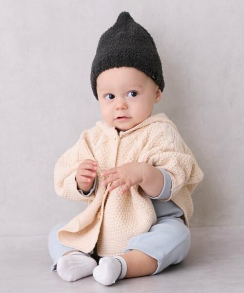 petit main / プティマイン ベビー・キッズウエア | ニットケープ | 詳細9