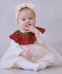 petit main / プティマイン ロンパース | いちご衿つきロンパース