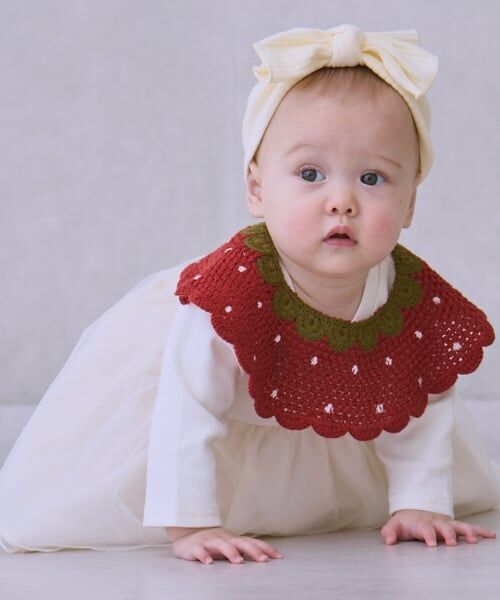 petit main / プティマイン ロンパース | いちご衿つきロンパース | 詳細2