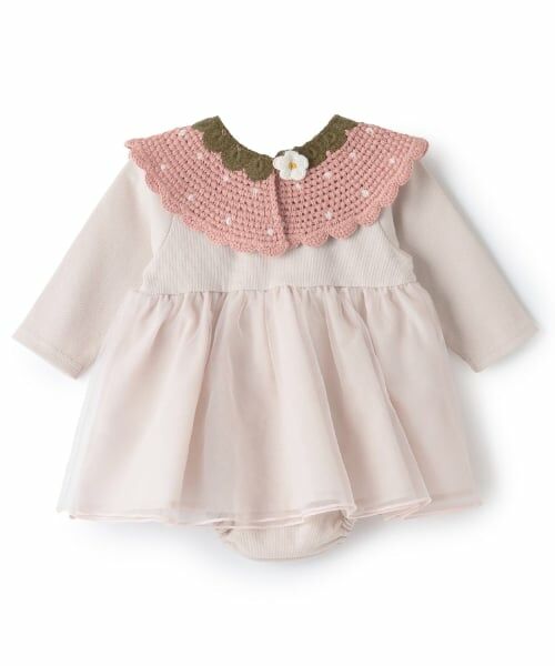 petit main / プティマイン ロンパース | いちご衿つきロンパース | 詳細5