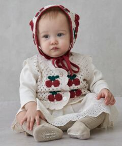 petit main / プティマイン ロンパース | 【リンク】クロシェベストつきロンパース