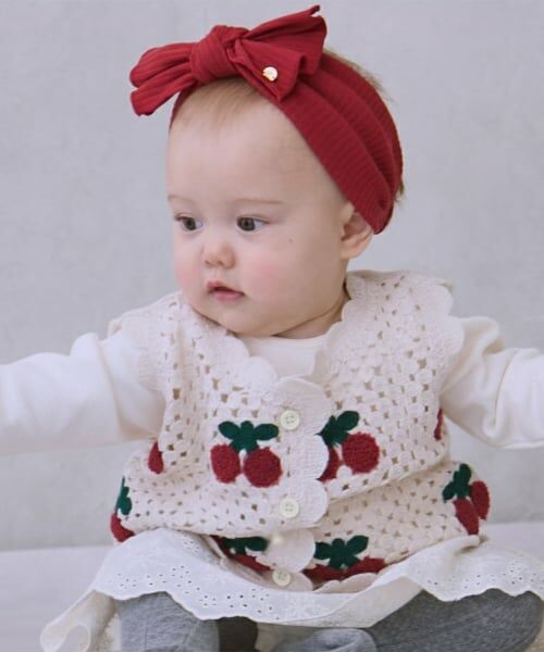 petit main / プティマイン ロンパース | 【リンク】クロシェベストつきロンパース | 詳細2