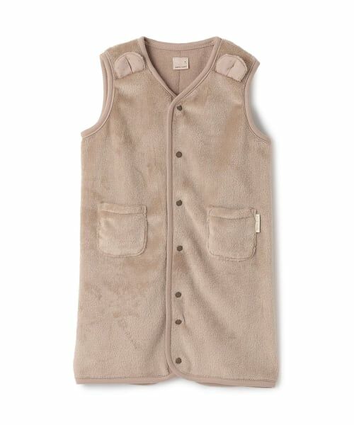 petit main / プティマイン ベビー・キッズウエア | 【吸水速乾】アニマルスリーパー（モカ茶）