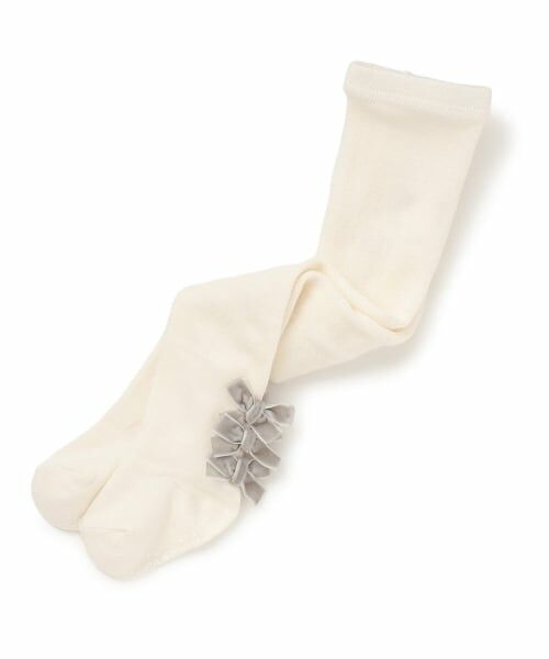 petit main / プティマイン ストッキング・タイツ・その他 | リボンタイツ（アイボリー）