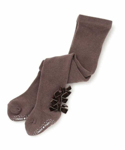 petit main / プティマイン ストッキング・タイツ・その他 | リボンタイツ（モカ茶）