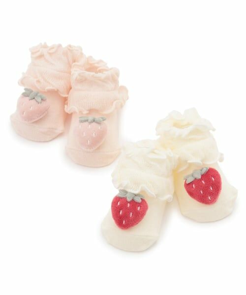 petit main / プティマイン ベビー・キッズウエア | いちごモチーフカップソックス | 詳細5
