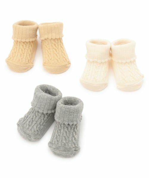 petit main / プティマイン ベビー・キッズウエア | ケーブルカップソックス | 詳細6