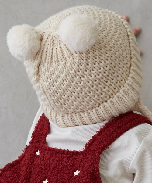 petit main / プティマイン ベビー・キッズグッズ | ぽんぽんニット帽 | 詳細1