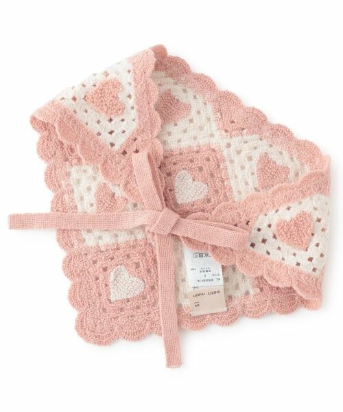petit main / プティマイン ベビー・キッズグッズ | クロシェスカーフ（ライト ピンク）
